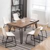 Aryven Industrial 7-Piece Dining Set, Antique White