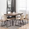 Aryven Industrial 7-Piece Dining Set, Antique White