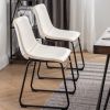 Aryven Industrial 7-Piece Dining Set, Antique White