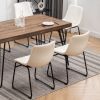 Aryven Industrial 7-Piece Dining Set, Antique White